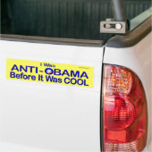 Anti-obama voor het Cool was Bumpersticker (Op Truck)