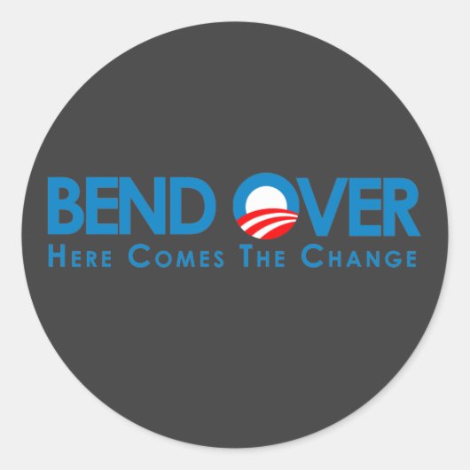 Anti-Obama - Vooruit voor verandering Ronde Sticker (Voorkant)