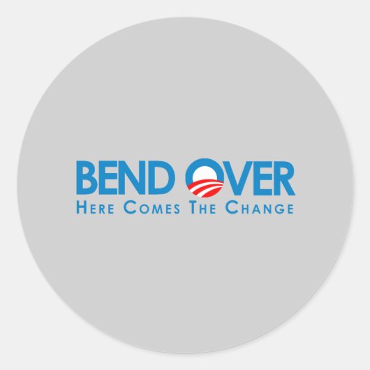 Anti-Obama - Vooruit voor verandering Ronde Sticker (Voorkant)