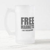 Anti-Obama - Vrije markten zonder Freeloaders T-SH Matglas Bierpul (Links)