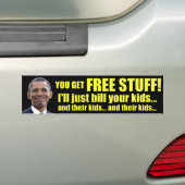 Anti-Obama - Vrije Stuf - Schuld Bumpersticker (Op auto)