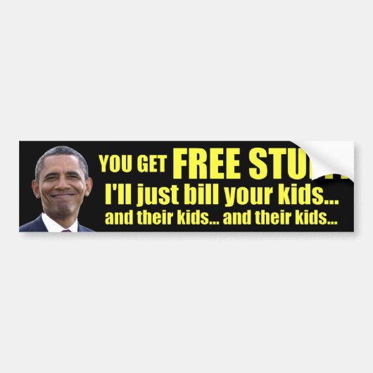 Anti-Obama - Vrije Stuf - Schuld Bumpersticker (Voorkant)