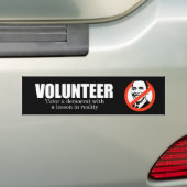 ANTI-OBAMA- Vrijwilliger - Tutor a democrate Bumpersticker (Op auto)