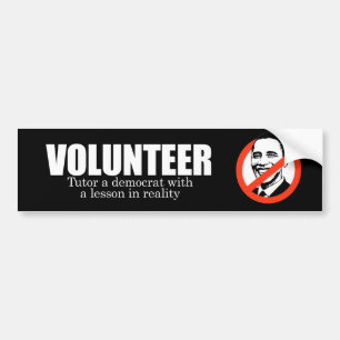 ANTI-OBAMA- Vrijwilliger - Tutor a democrate Bumpersticker