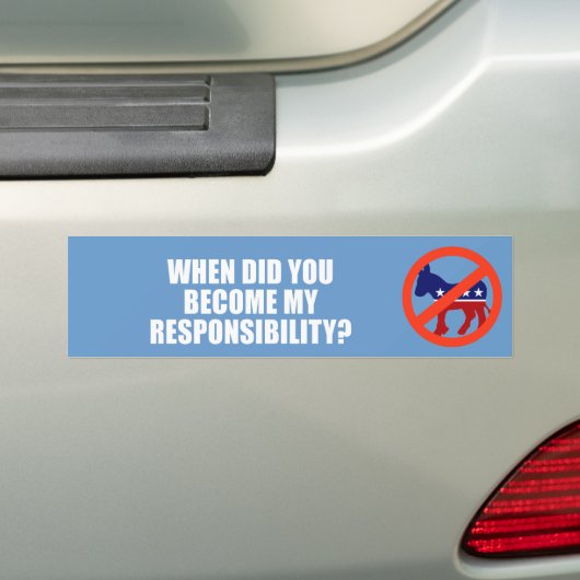 ANTI-OBAMA- Wanneer bent u mijn verantwoordelijkhe Bumpersticker (Op auto)