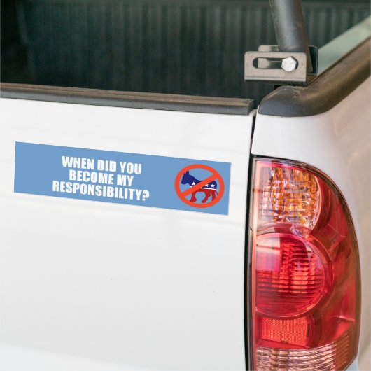 ANTI-OBAMA- Wanneer bent u mijn verantwoordelijkhe Bumpersticker (Op Truck)