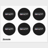 Anti-Obama - WANNEER WERDEN BEDIENDEN ROYALTY-T-sh Ronde Sticker (Vel)