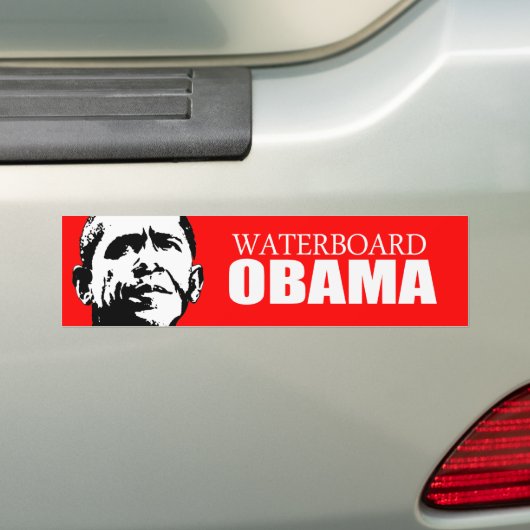 Anti-Obama - Waterboard Obama Bumpersticker (Op auto)