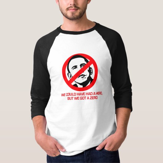 Anti-Obama - We hebben een nul T-shirt (Voorkant)