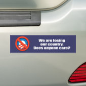 Anti-Obama - we verliezen ons land - doet niets Bumpersticker (Op auto)