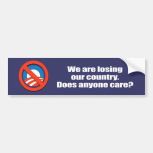 Anti-Obama - we verliezen ons land - doet niets Bumpersticker