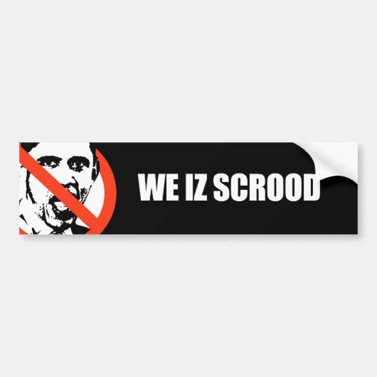Anti-Obama - we zijn scherp Bumpersticker (Voorkant)