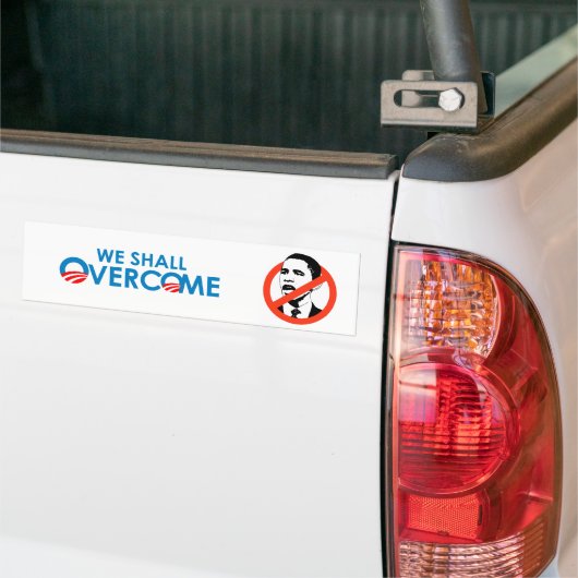 ANTI-OBAMA - WE ZULLEN OVERKOMEN BUMPERSTICKER (Op Truck)