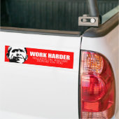 Anti-Obama - Werk harder omdat miljoenen op welfa Bumpersticker (Op Truck)