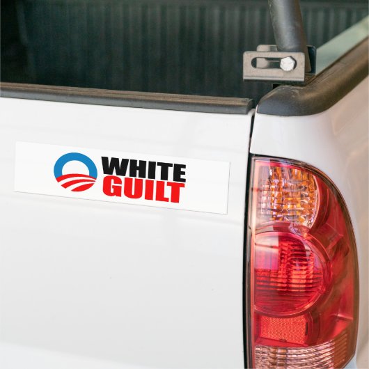 Anti-Obama - WHITE GUILT Bumpersticker (Op Truck)