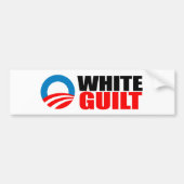Anti-Obama - WHITE GUILT Bumpersticker (Voorkant)