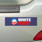 Anti-Obama - WHITE GUILT Bumpersticker (Op auto)
