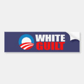 Anti-Obama - WHITE GUILT Bumpersticker (Voorkant)