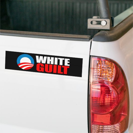 Anti-Obama - WHITE GUILT Bumpersticker (Op Truck)