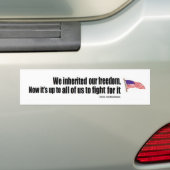 anti - obama : wij hebben onze vrijheid geërfd bumpersticker (Op auto)