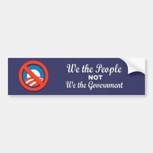 Anti-Obama - Wij het volk niet wij de regering Bumpersticker
