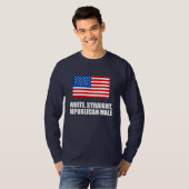 ANTI-OBAMA-witte, rechte republikeinse mannetjes T-shirt (Voorkant volledig)