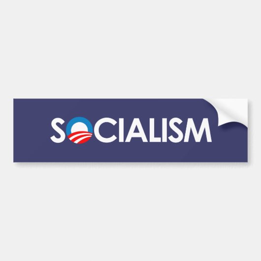 Anti-Obama - Witte socialistische partij Bumpersticker (Voorkant)