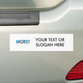 ANTI-OBAMA - WORST-.png Bumpersticker (Op auto)