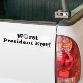Anti-Obama "Worst President Ever"-Bumpersticker Bumpersticker (Op Truck)