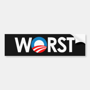 Anti-Obama - Worst White Bumpersticker