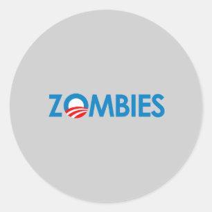 Anti-Obama - Zombies Ronde Sticker