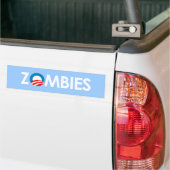 Anti-Obama - Zombies white Bumpersticker (Op Truck)