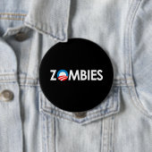 Anti-Obama - Zombies white Ronde Button 4,0 Cm (In situ)