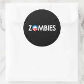 Anti-Obama - Zombies white Ronde Sticker (Tas)