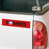 Anti-Obama - Zombies zwart Bumpersticker (Op Truck)