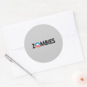 Anti-Obama - Zombies zwart Ronde Sticker (Envelop)