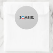 Anti-Obama - Zombies zwart Ronde Sticker (Tas)