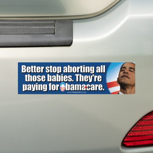 Anti-ObamaCare: Beter stoppen abortussen Bumpersticker (Op auto)