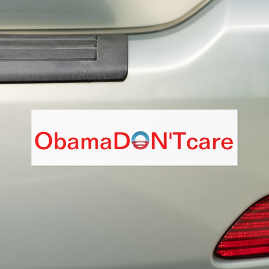 Anti-Obamacare-bumpersticker Bumpersticker (Op auto)