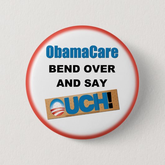 Anti-ObamaCare Ronde Button 5,7 Cm (Voorkant)
