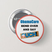 Anti-ObamaCare Ronde Button 5,7 Cm (Voorkant /achterkant)