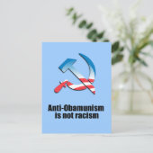 Anti-Obamunisme is geen racisme Briefkaart (Staand voorkant)