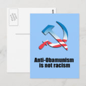 Anti-Obamunisme is geen racisme Briefkaart (Voorkant / Achterkant)