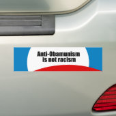 Anti-Obamunisme is geen racisme Bumpersticker (Op auto)