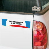 Anti-Obamunisme is geen racisme Bumpersticker (Op Truck)