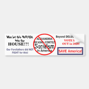 Anti-Ocasio-Cortez Socialisme geeft verkiezingsjaa Bumpersticker