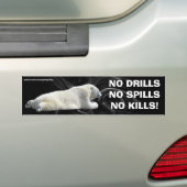 ANTI-OLIEVLEK POLAR BEER Wildlife Protection Bumpersticker (Op auto)