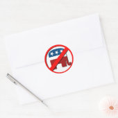 ANTI-OLIFANT / ANTI-REPUBLIKEIN RONDE STICKER (Envelop)