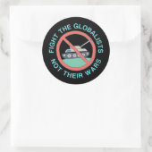 Anti-Oorlog Stop de Sancties Grote Reset Ronde Sticker (Tas)