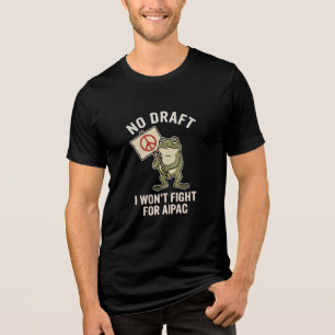 Anti Oorlogs Kikker Geen Dienst Iran Tri-Blend Shirt